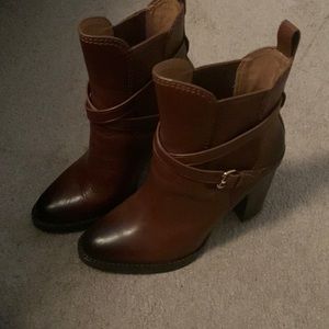 Brown coach boots